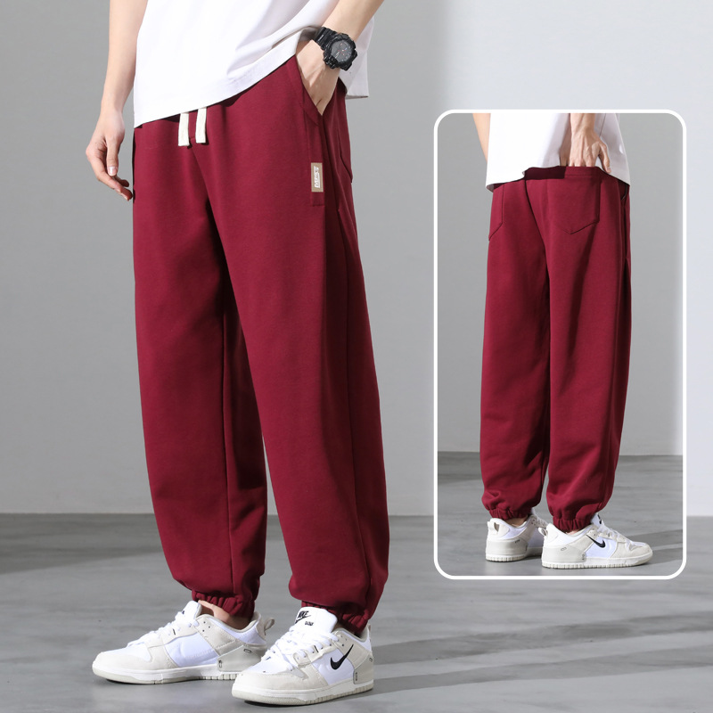 Autumn and Winter Sweatpants Men's Loose plus Size Sports Pants plus-Sized plus-Sized Fat Spring and Autumn Men's Casual Pants Men