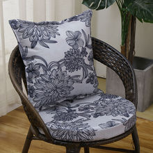 藤椅坐垫 圆形抱枕组合垫子棉麻加厚椅垫布艺靠枕可拆洗圆垫