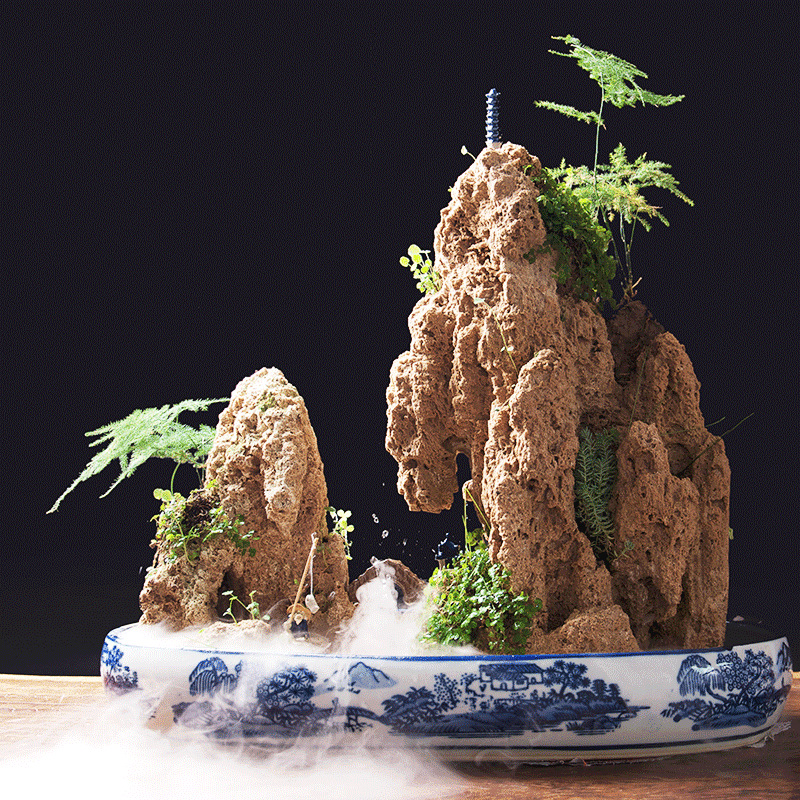 毛石天然吸水石假山盆景上水石原石吸水石石头奇石组合水秀石订作