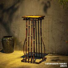 新中式古典筇竹花几花架置物架落地室内花盆架子客厅阳台装饰架