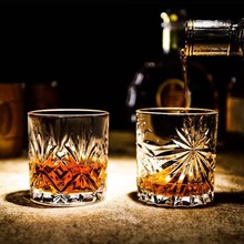 威士忌纯饮杯啤酒杯白兰地杯玻璃家用高端古典洋酒杯酒吧杯子