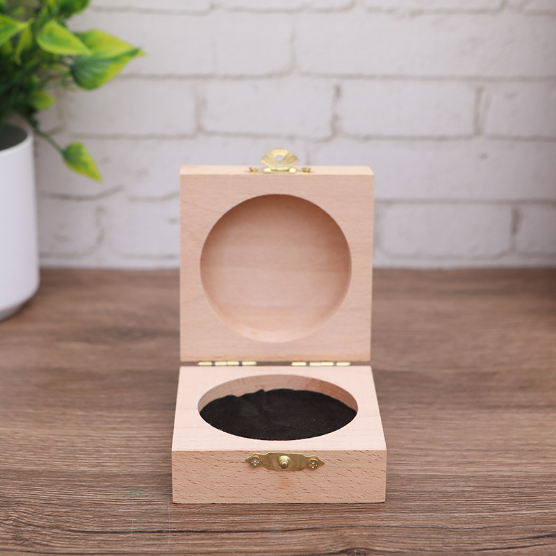 榉木项链手镯包装首饰盒婚礼对戒收纳盒翻盖木质轻奢珠宝小木盒