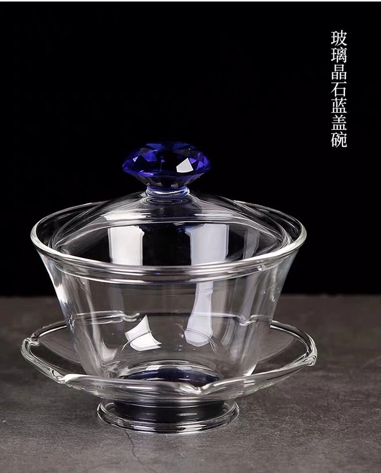 高硼硅加厚玻璃盖碗家用功夫茶具三才泡茶碗 创意泡茶器厂家批发