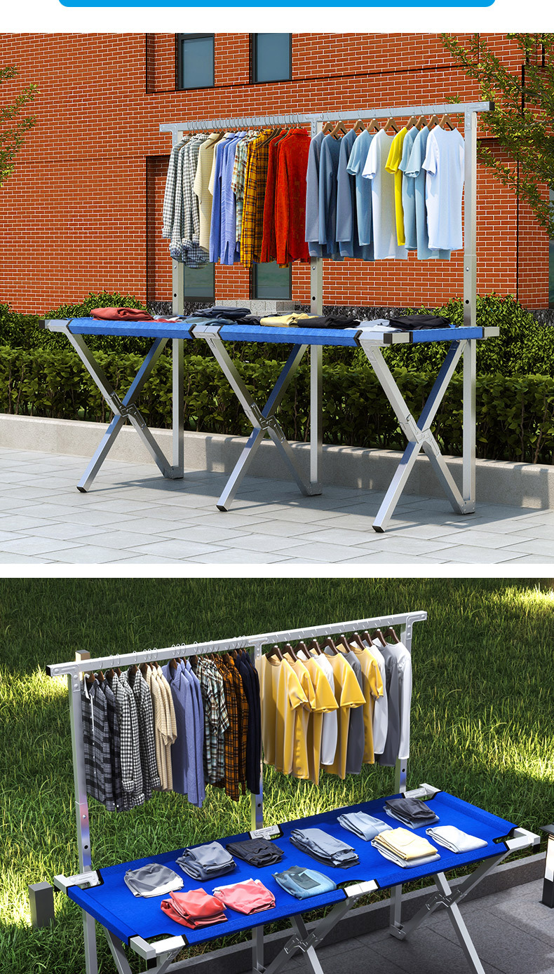 赶集地摊货架架子摆摆摊便携折叠桌子夜市移动摊位地推摆摊布