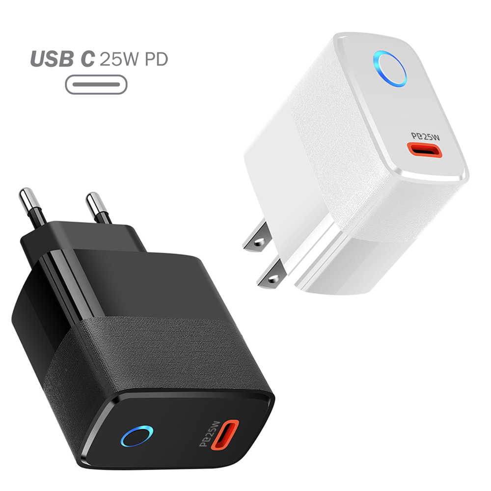 25wpd快充手机充电器type-c电源适配器 欧规美规 私模充头 批发