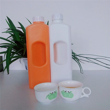 现货供应pe材质2L浓缩果汁瓶带把手 奶品 饮料塑料包装瓶密封