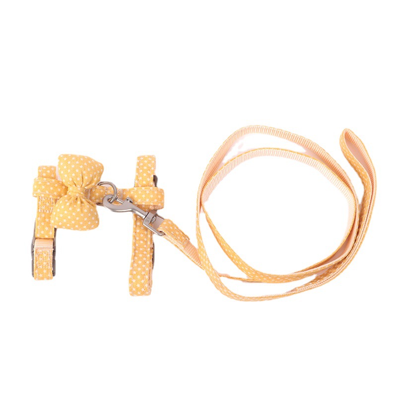 I-Shaped Cat Chest Strap Traction Chest Strap Pet Cat Chain Bow Anti Breaking Loose out Cat Rope