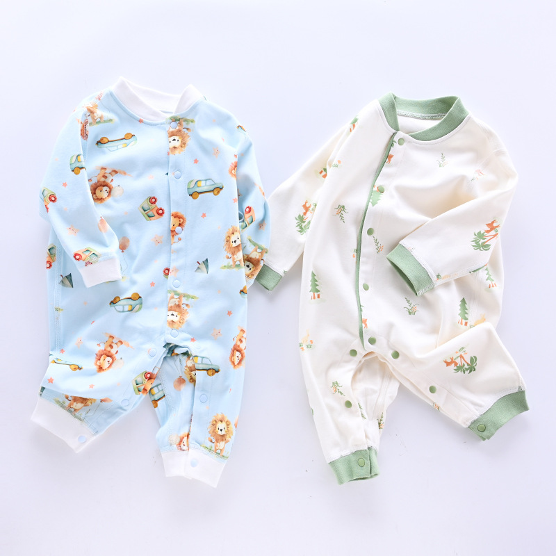 Baby Spring and Autumn Jumpsuit Baby New Spring Cotton Clothes Boys and Girls Newborn Baby Romper Romper Baby Clothes