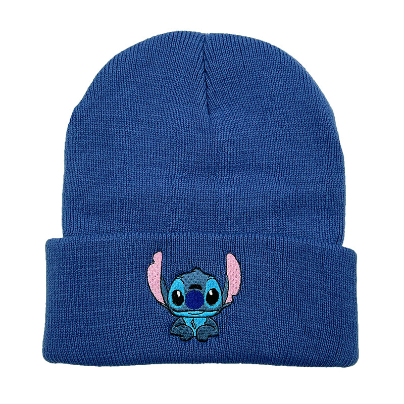 史迪仔stitch卡通刺绣针织帽男女可爱秋冬保暖毛线帽游戏周边冷帽