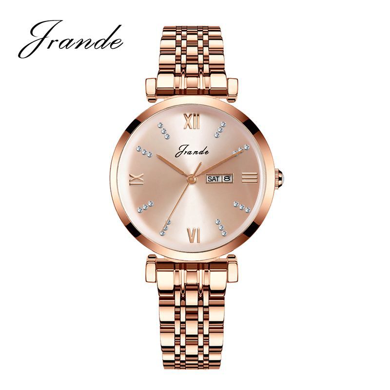 Song Langdi Watch Women's Niche High-Grade Steel Belt Quartz Watch Trending on TikTok Women's Watch Double Calendar Waterproof Watch Wholesale