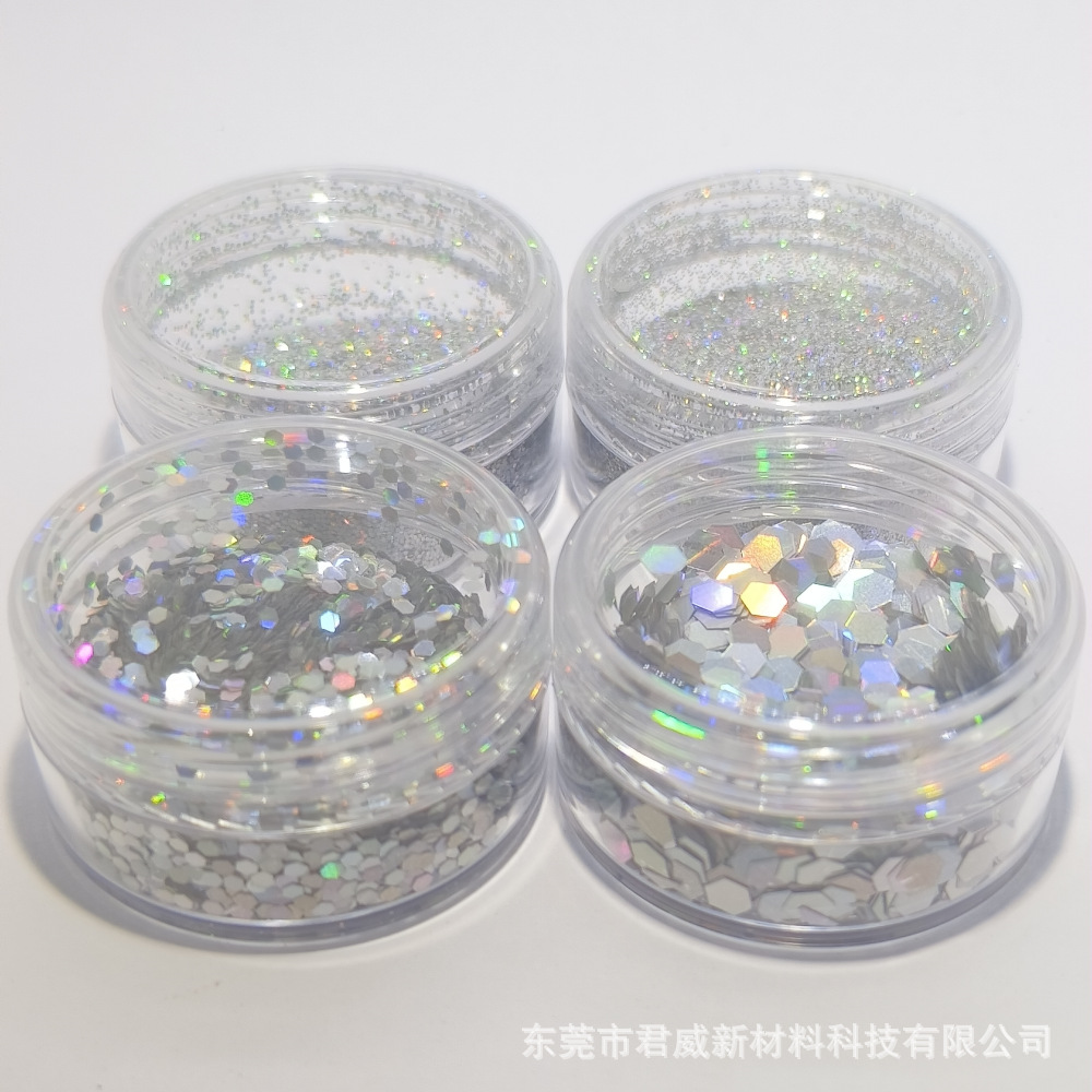 跨境亚马逊热销金葱粉亮片 镭射 滴胶流麻美甲饰品 DIY 材料 批发