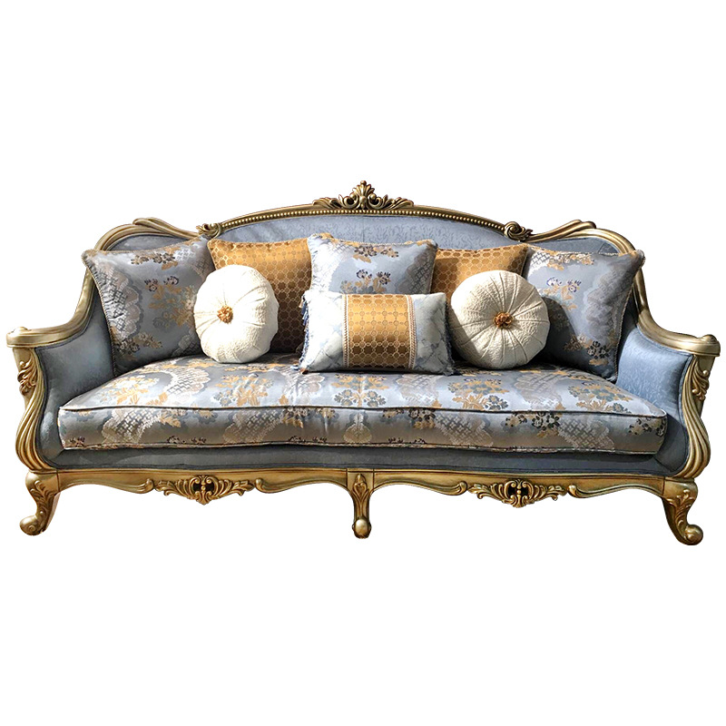批发法式轻奢沙发欧式布艺奢华客厅组合简欧风格别墅宫廷实木家具-阿