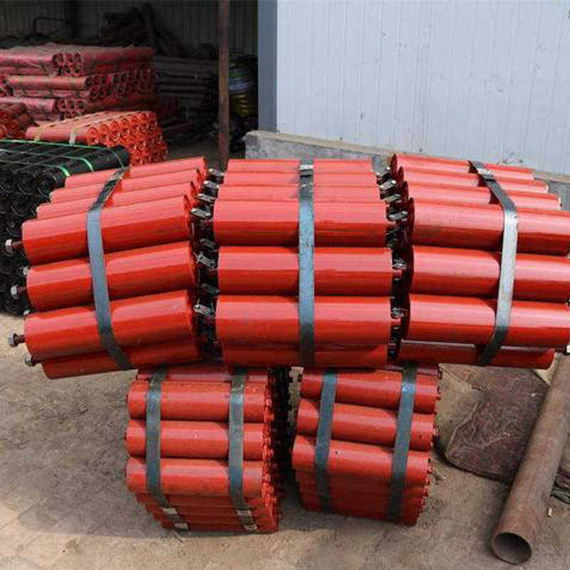 九格矿用托辊三联串吊挂式托辊皮带输送机槽形托辊批发价