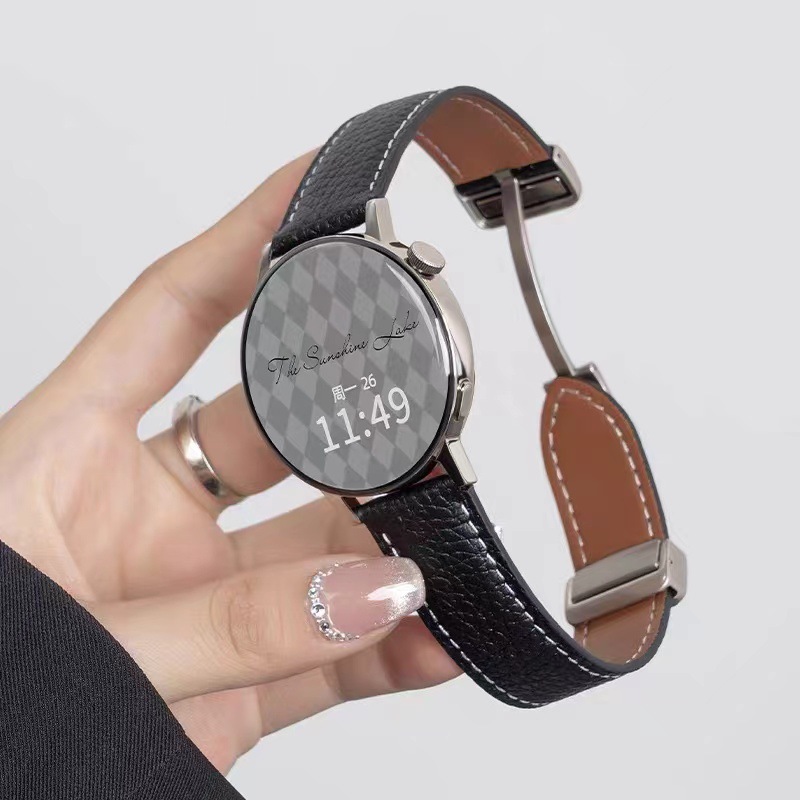 适用华为gt3表带真皮watch4pro手表gt4女款gt2女士智能gt运动