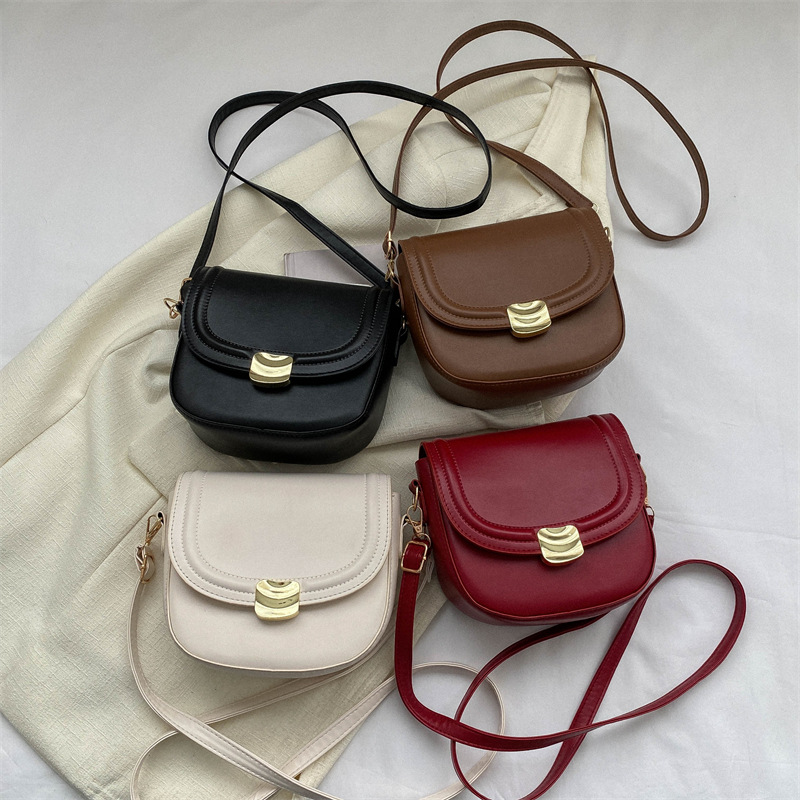 Trendy Stylish Good Texture Solid Color Bag Women Bags2023 Spring Popular Underarm Saddle Bag Casual Shoulder Messenger Bag