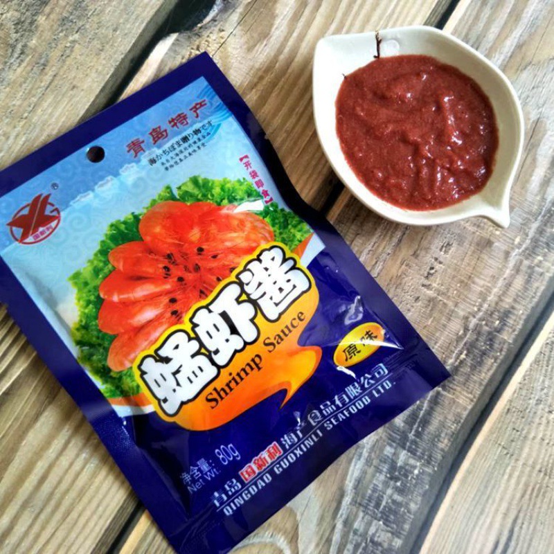 虾酱国新利蜢虾酱山东青岛特产正宗即食蠓子虾酱80g袋装蜢子虾酱