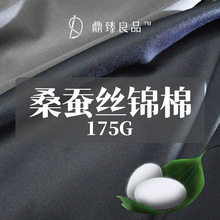 桑蚕丝哥弟纹 175G蚕丝锦纶混纺高端针织面料 2024夏季T恤布料