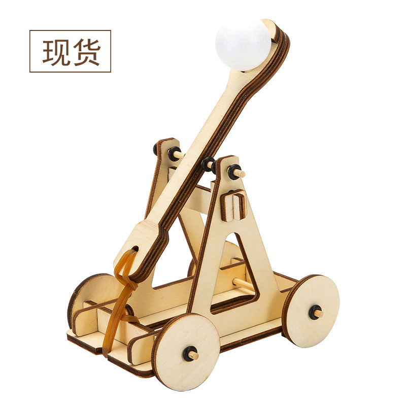 科学小制作diy投石车 小学生手工材料投石器 实验模型 科教玩具