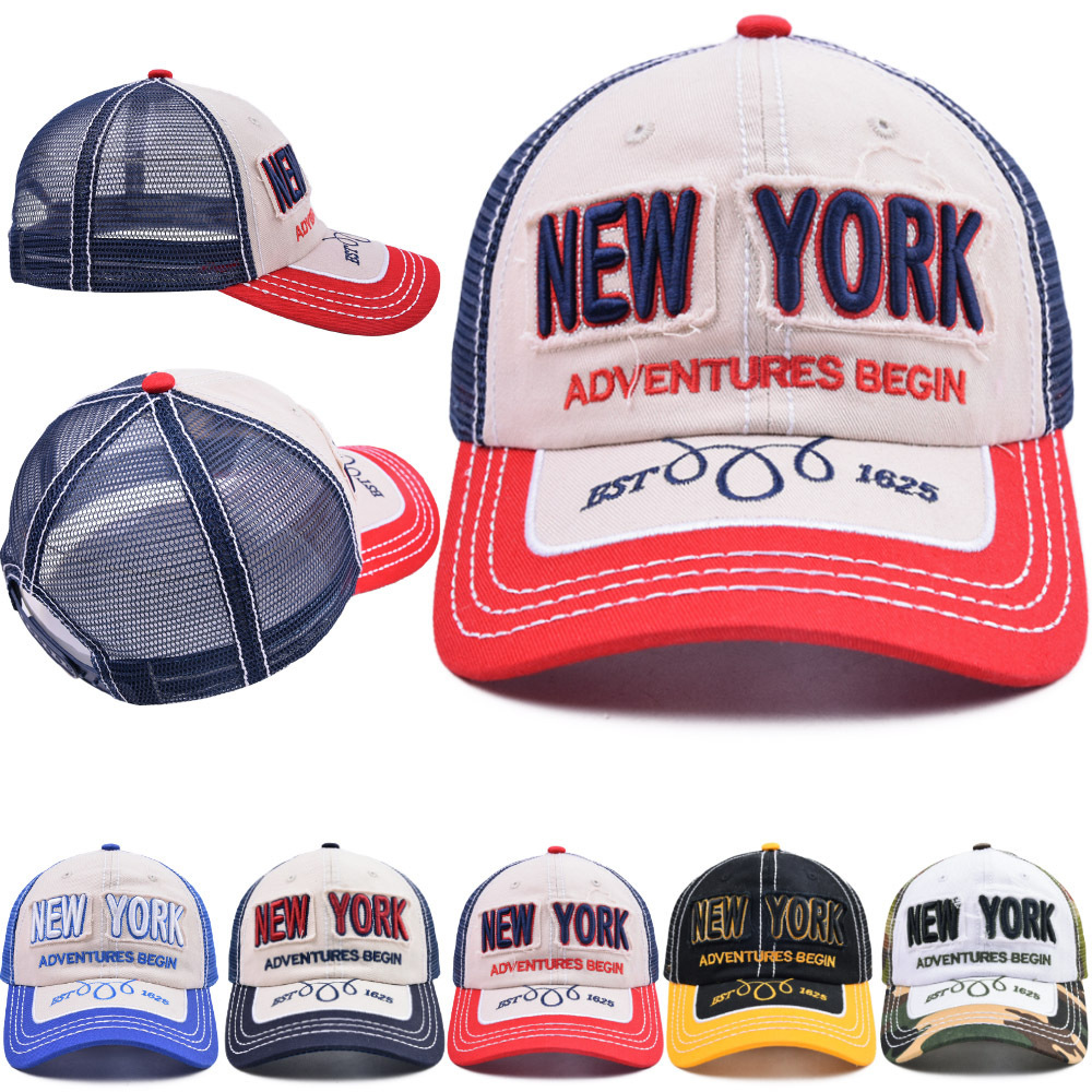 跨境新款new york字母刺绣棒球帽女欧美热销纽约鸭舌帽男时尚网帽