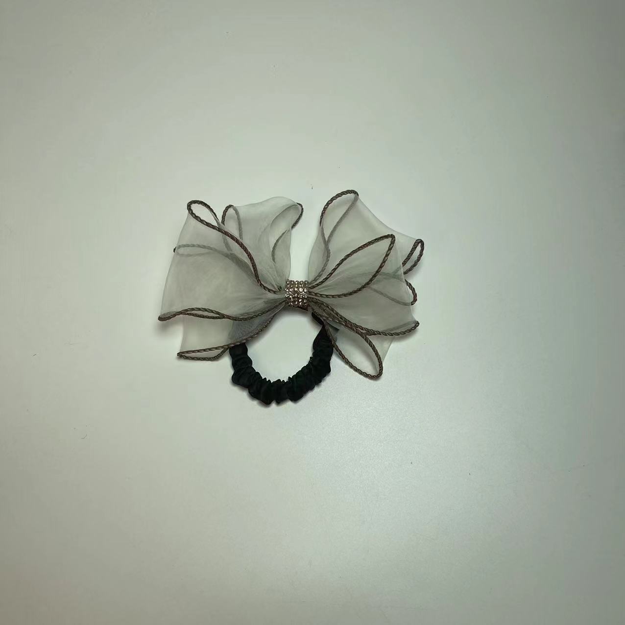 2022 Internet Hot New High-Grade Organza Large Intestine Ring Versatile Bowknot Headband Bun Hair Accessories Hair Ring