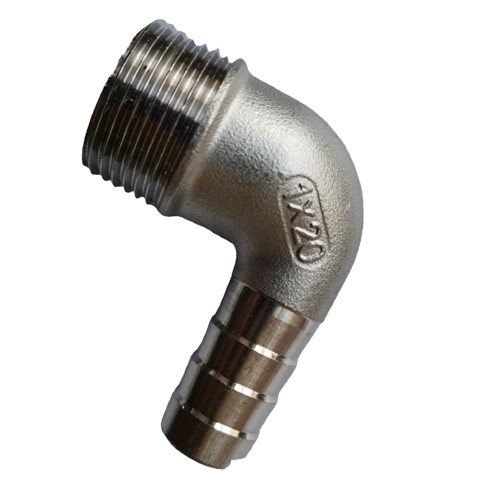 304水暖配件不锈钢外丝弯头皮接90°软管接头宝塔弯头皮接外丝头