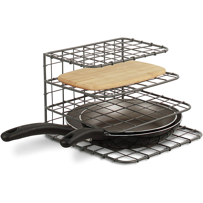 铁艺厨房锅盖置物架平底锅砧板菜板多层收纳支架灶台桌面放锅架
