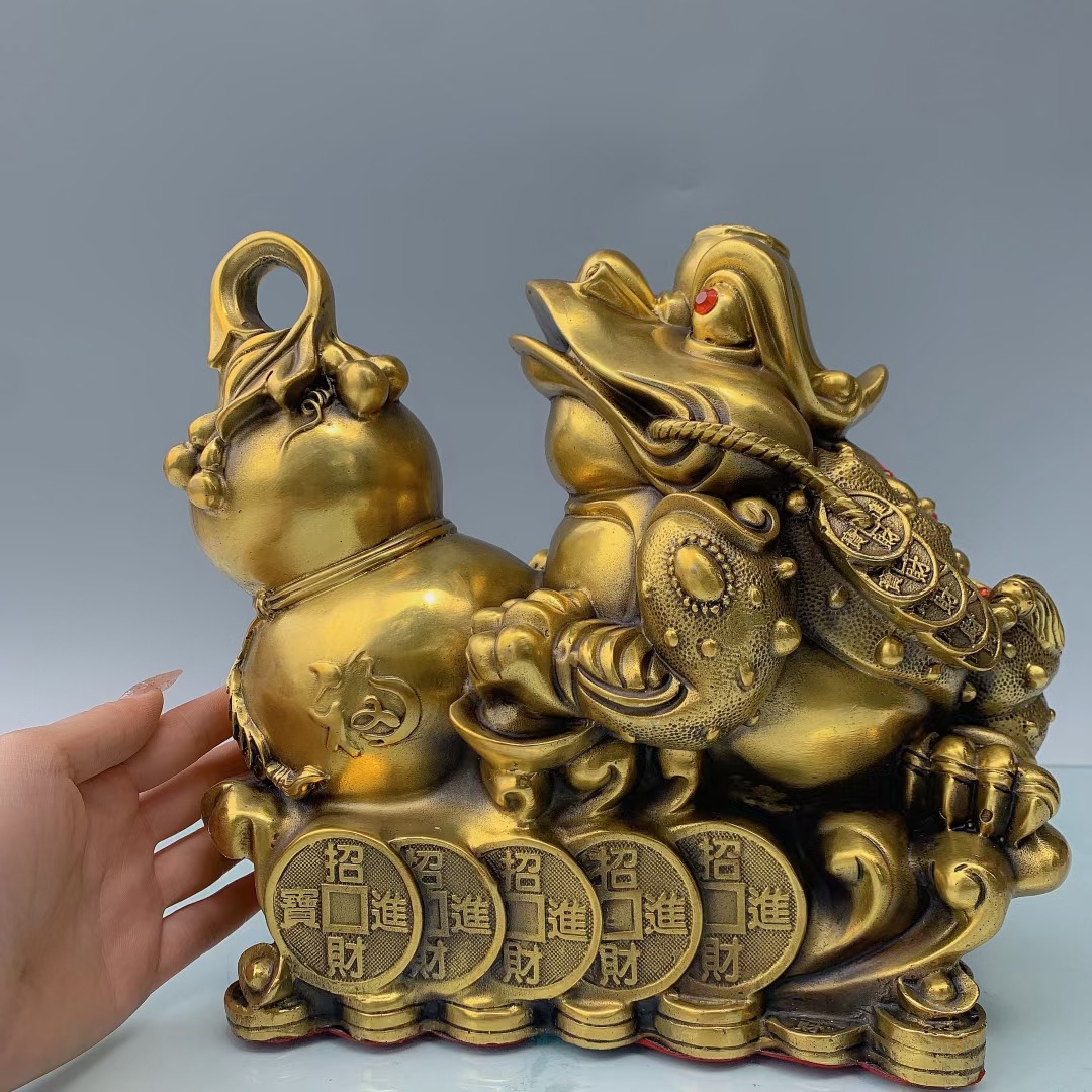 财源滚滚葫芦金蟾色泽端正包湿润家居办公必备-阿里巴巴