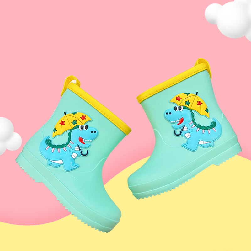 5成交6803双儿童雨鞋卡通可爱高筒防水鞋轻便雨靴男女中童小童学生大