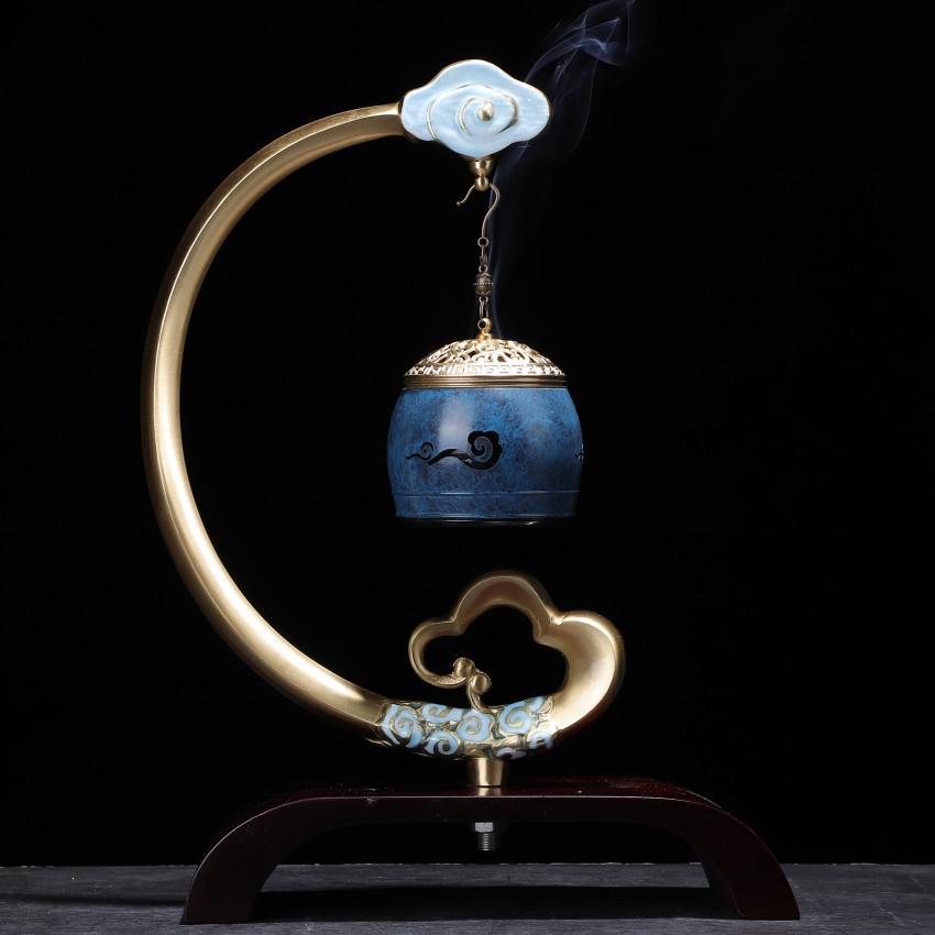 纯铜音乐香炉 盘香炉 平步青云吊炉 香道古典音乐机家居工艺摆件