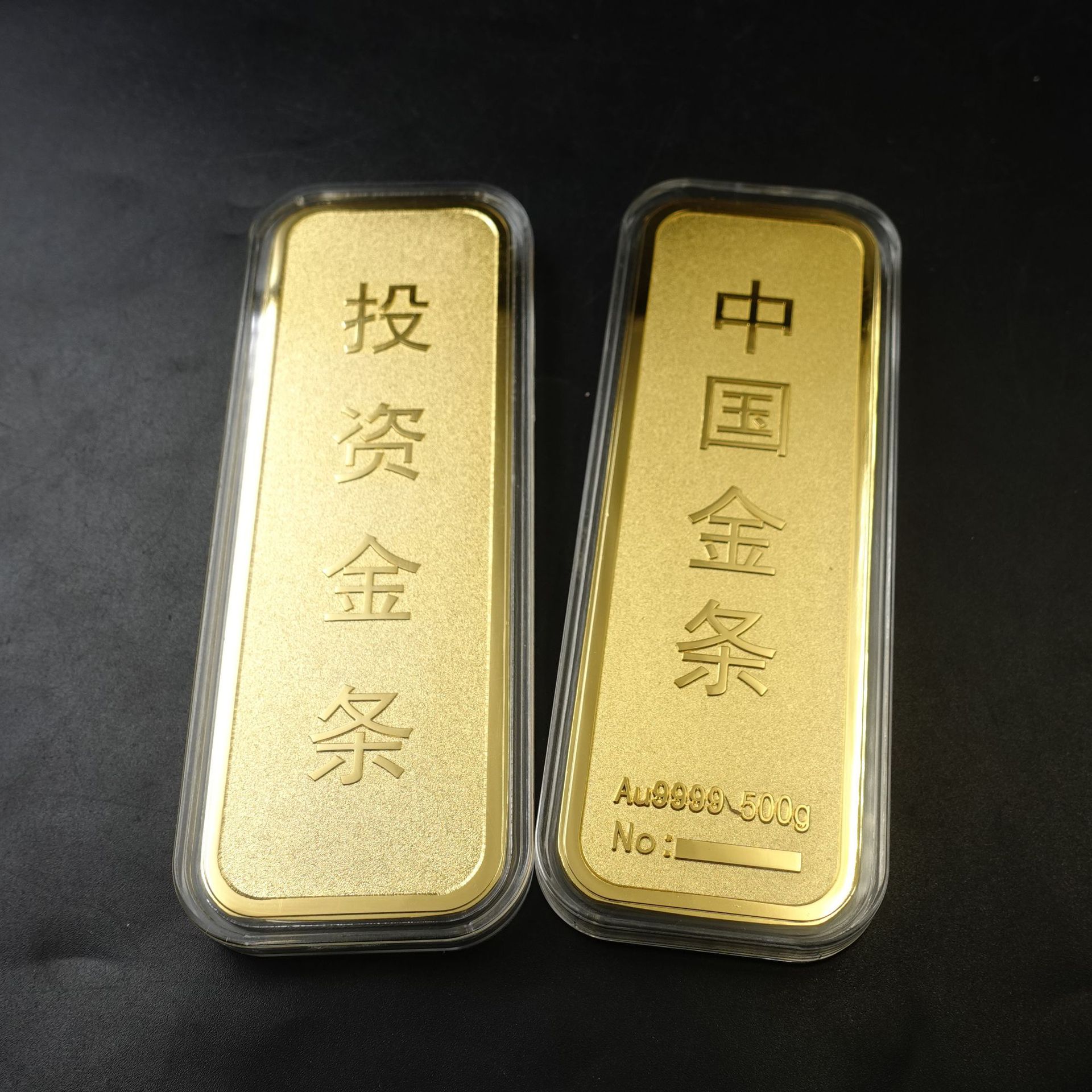 新款仿真金条金砖 铜镀金样品金条金店银行展示柜台金块道具饰品