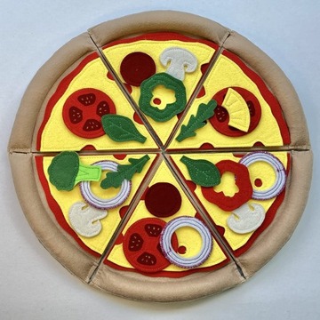 毛毡食品混搭披萨玩具食品套装 儿童厨房毛毡披萨玩具套装