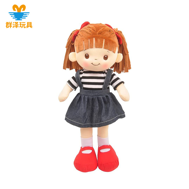 厂家定制网红同款毛绒玩偶卡通脸部刺绣可爱布娃娃送女生节日礼品