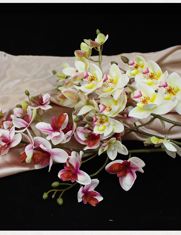 21头小洋兰迷你单支仿真家居装饰瓶花婚庆装饰假花插花仿真小洋兰