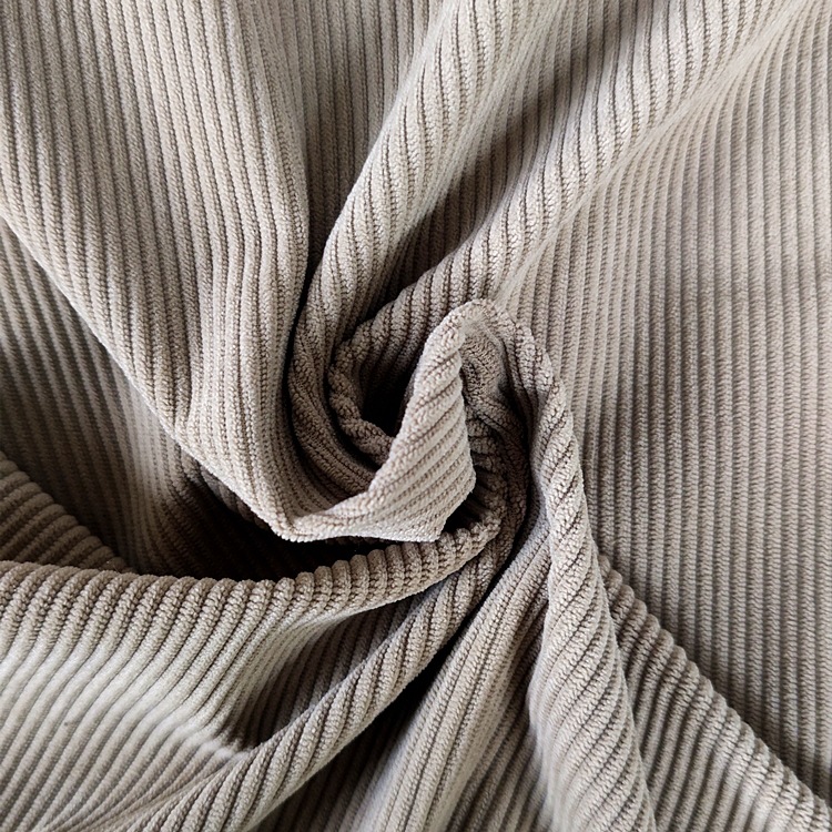 【厂家直销】仿棉经编8条灯芯绒 t400弹力条绒 服装裤子面料