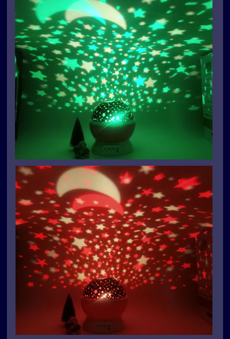 led炫彩星空投影灯儿童卧室小夜灯情侣节日礼物夜晚气氛星空灯