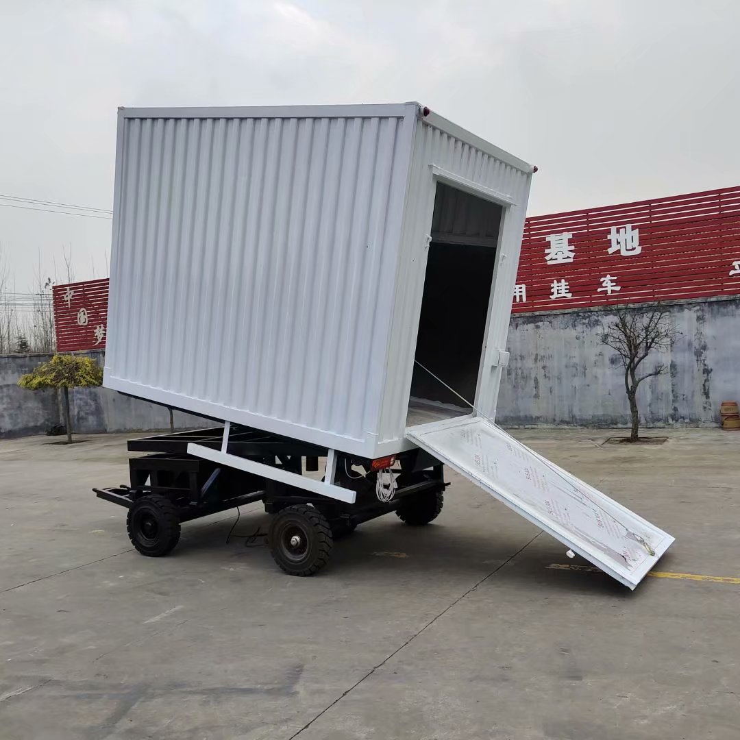 5万半挂箱式定制货运四轮拖车