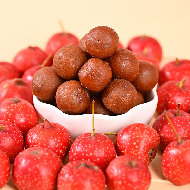 六物山楂球 零蔗糖独立包装儿童宝宝休闲零食山楂球批发 果脯即食