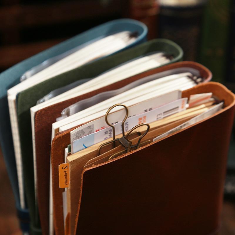 活页手账本日式旅行者笔记本记事本牛皮本子复古手工日记本tn手帐