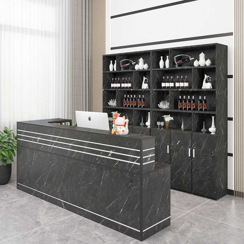 店收银台酒柜一体复古餐饮餐馆餐厅烧烤店酒店火锅展示组合吧台餐厅