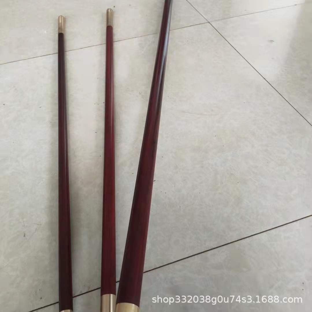 厂家直供紫檀木武术长棍实木短棍红一米二棍子带布袋武术紫檀棍