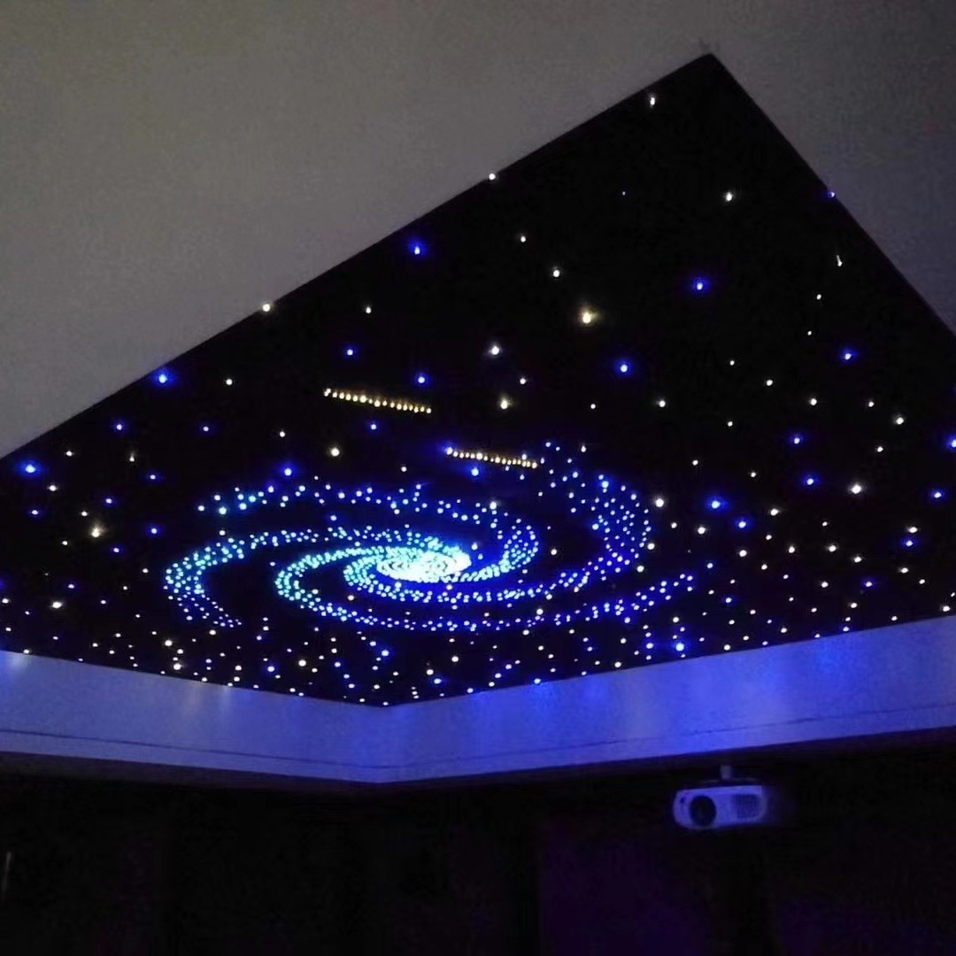 喷绘星空顶光纤吊顶满天星银河星系图案星空顶