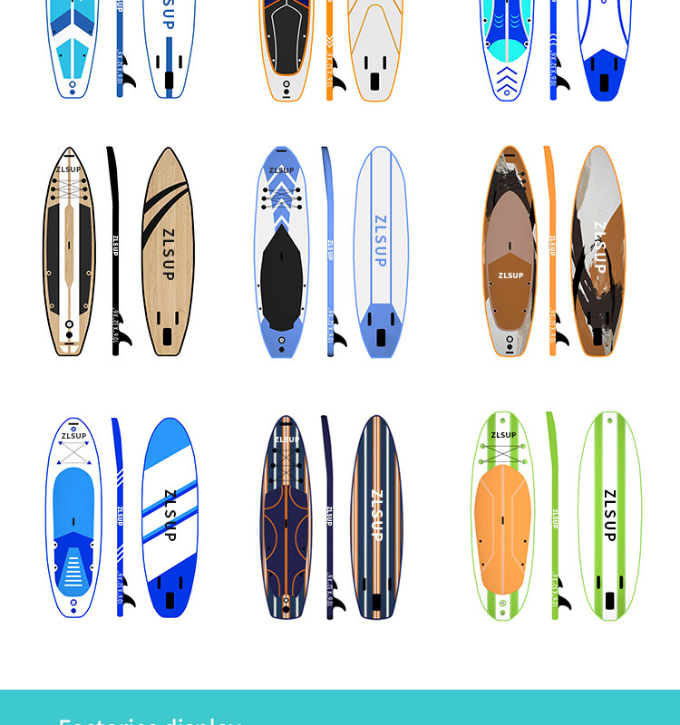 充气冲浪板 跨境现货批发水上站立式便携划水桨板sup水上冲浪桨板