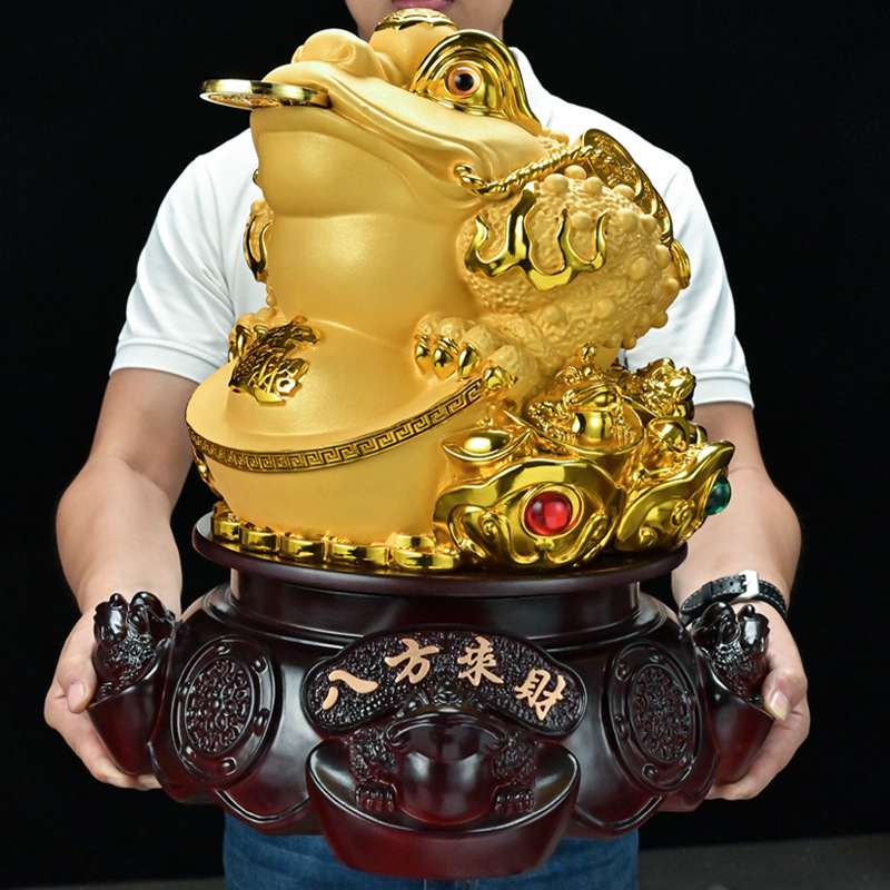 批发代发招财金蟾摆件沙金蟾蜍聚宝盆店铺公司开业乔迁工艺品礼品