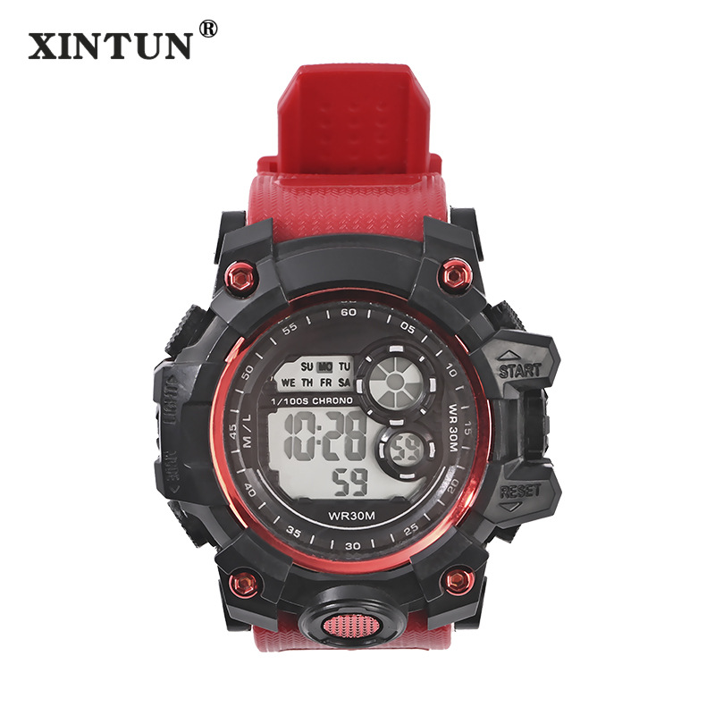 Foreign Trade Trend Fashion Electronic Watch Male Primary and Secondary School Students Casual Waterproof Multi-Functional Children's Electronic Watch Delivery