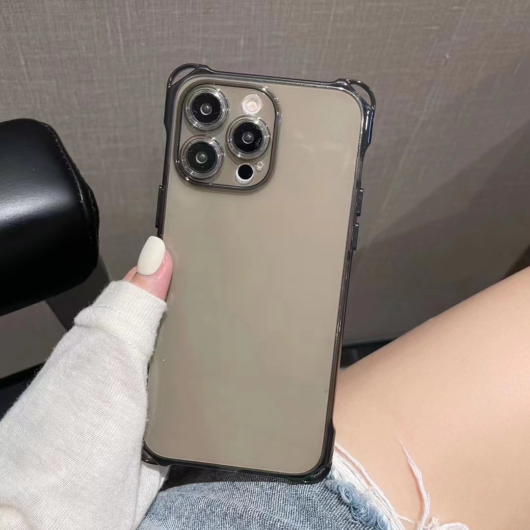 适用iphone12pro大四角超强防摔挂绳透色精孔挂钩tpu软胶手机壳