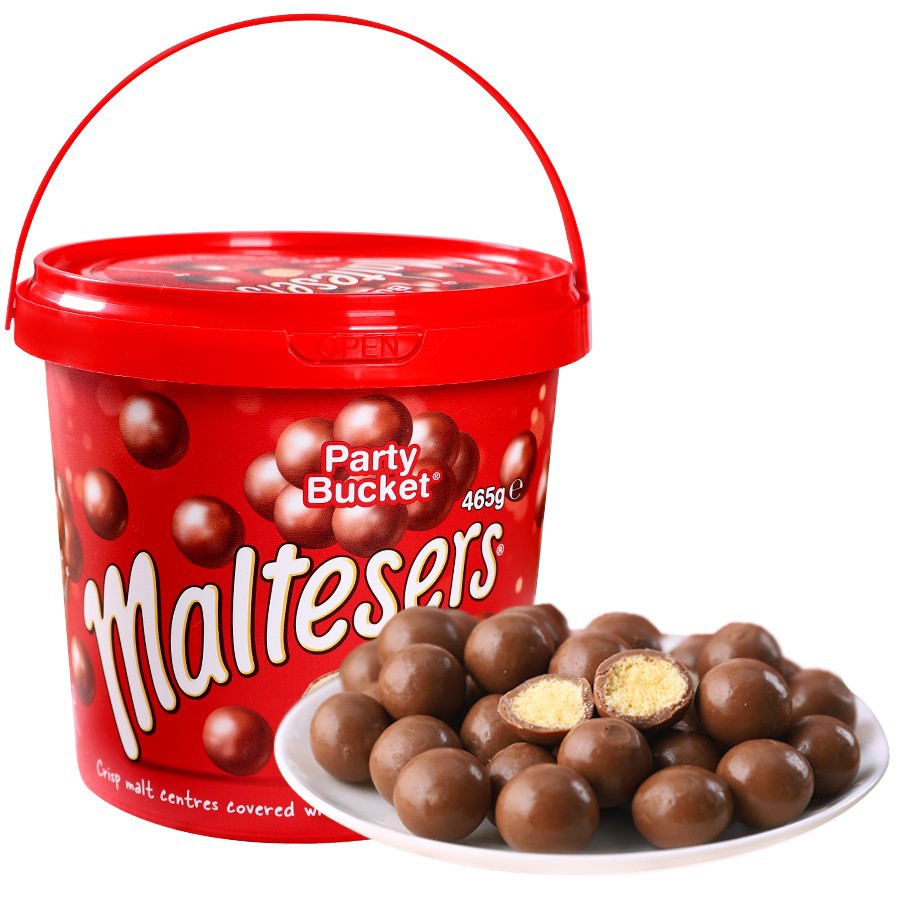 澳洲进口麦提莎麦丽素夹心牛奶巧克力球网红休闲零食小吃桶装465g