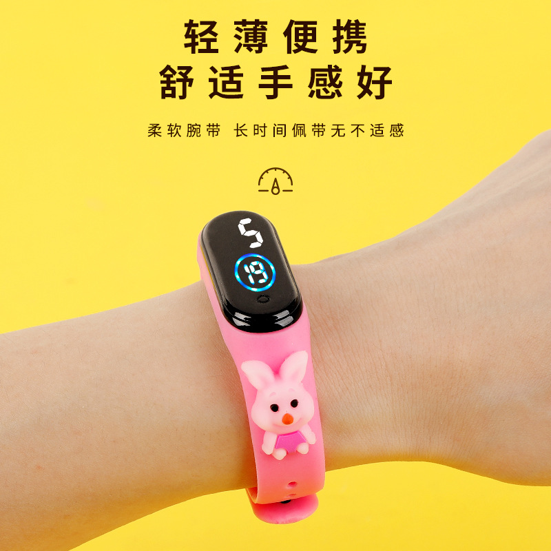 Creative 2021 New Children Touch Watrproof Watch Student Bracelet Watch M 4led Doll Electronic Watch Wholesale