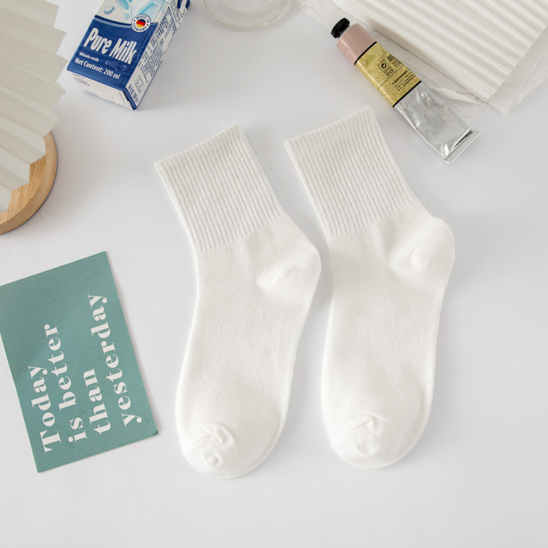 White Socks for Women Cute Japanese Style JK Socks Ins Trendy Summer Tube Socks Spring and Autumn Long Lolita Lace Socks