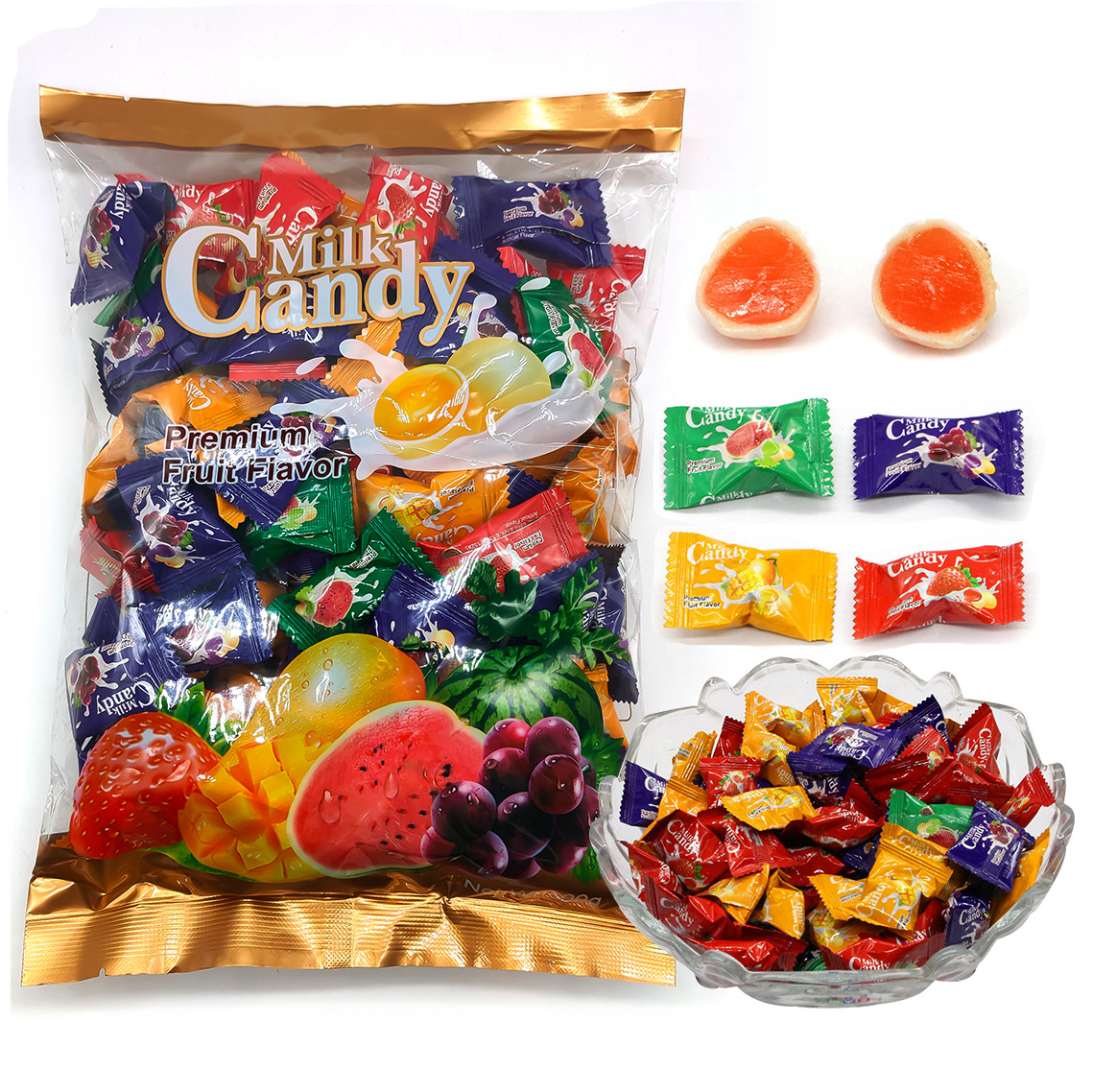 俄罗斯进口大奶球软糖 糖果喜糖果办公室零食批发婚庆一件代发