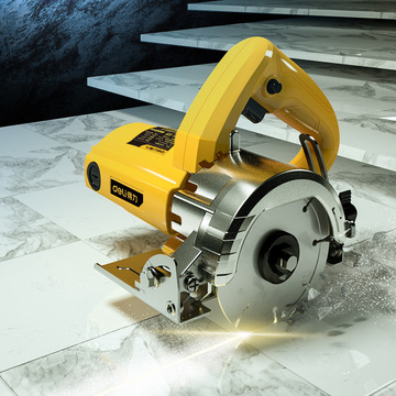 得力云石机石材切割机电锯瓷砖大理石混凝土木工开槽家用切割机